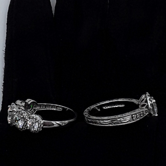 Silver rings with cubic zirconia - Picture 5 of 7